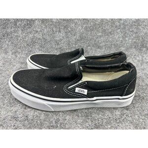 VANS Off The Wall Sneakers Women's 7.5 Black Slip On 500714 Old Skool Skater